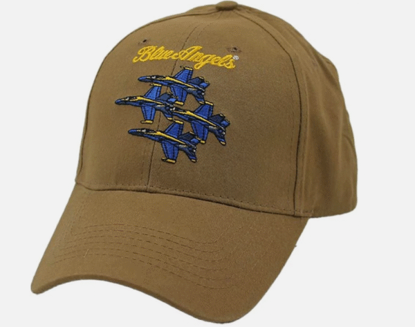 new u.s. navy blue angels baseball cap hat. khaki. 6880