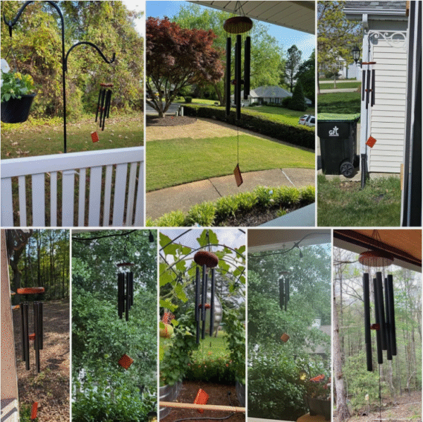 6 tubes wind chimes outdoor for home decor, patio,garden and backyard decoration