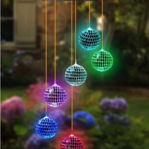 solar wind chime, outdoor decorative lights for garden and patio, 1 piece